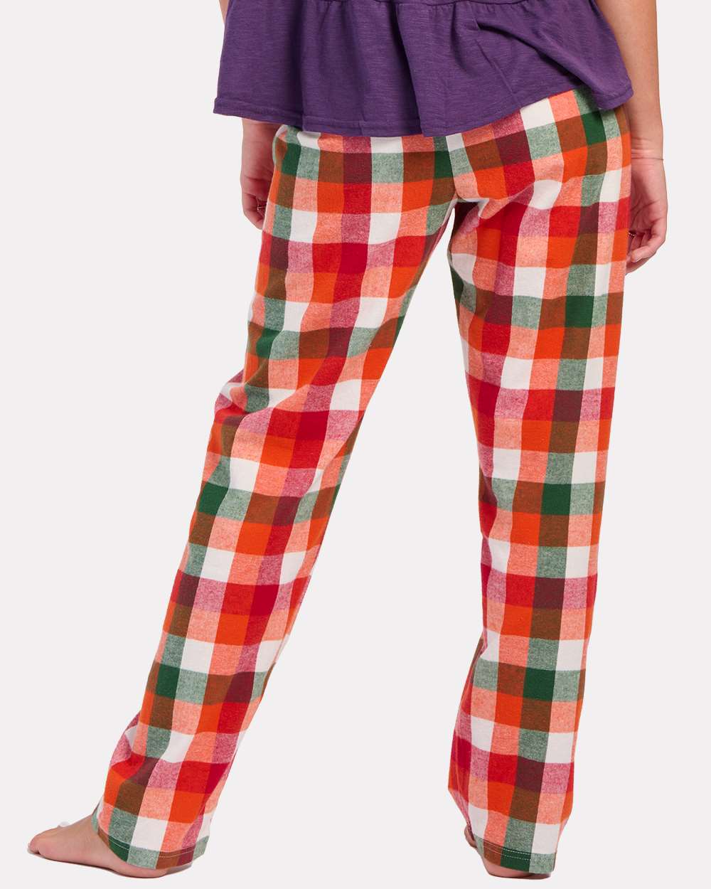 Women's Haley Flannel Pants - OnModelBack - B14603401 - Autumn Buffalo Check