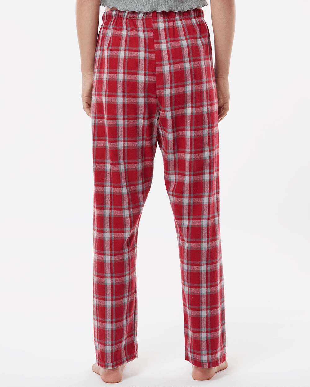 Women's Haley Flannel Pants - OnModelBack - B14603531 - Heritage Garnet Plaid