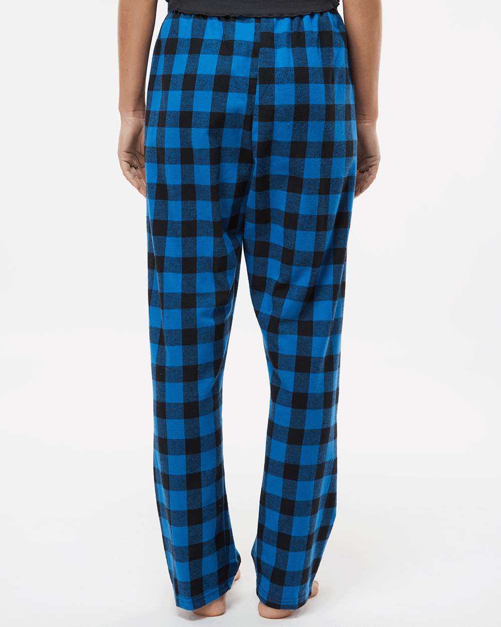 Women's Haley Flannel Pants - OnModelBack - B14603651 - Royal/ Black Buffalo