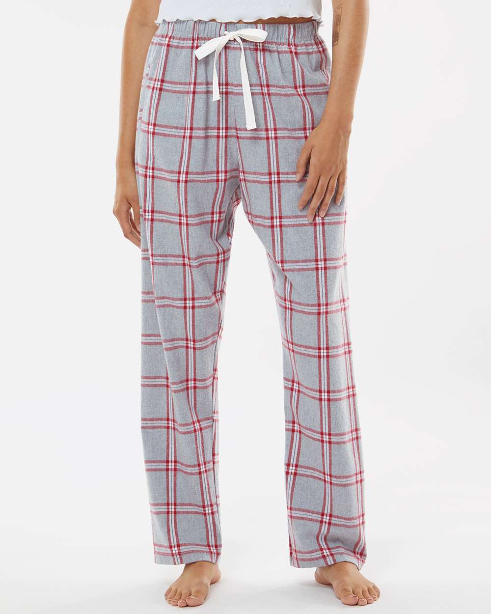 Women's Haley Flannel Pants - OnModelFront - B14603091 - Oxford Red Tomboy Plaid