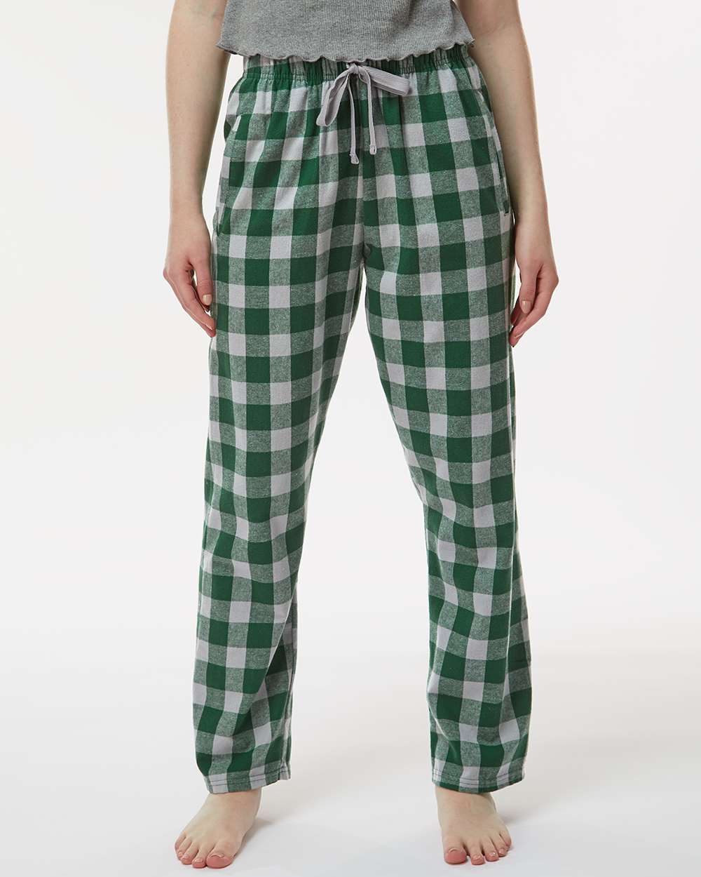 Women's Haley Flannel Pants - OnModelFront - B14603111 - Green/ Oxford Buffalo