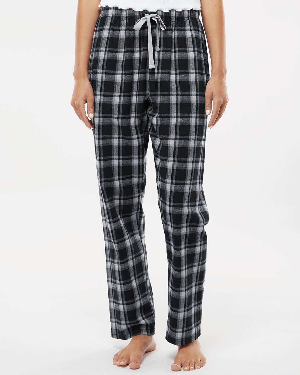 Women's Haley Flannel Pants - OnModelFront - B14603121 - Heritage Black Plaid