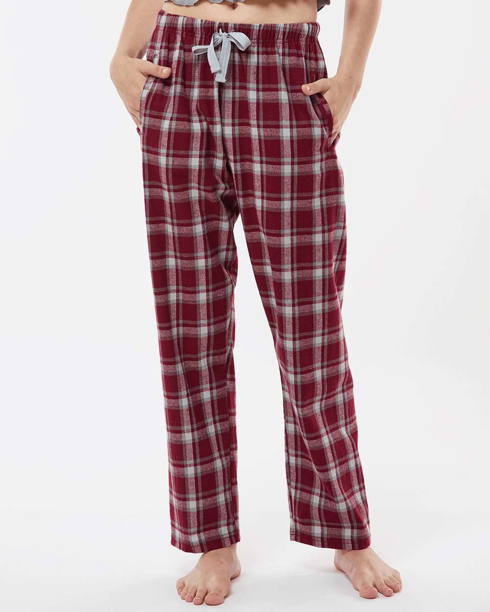 Women's Haley Flannel Pants - OnModelFront - B14603141 - Heritage Maroon Plaid