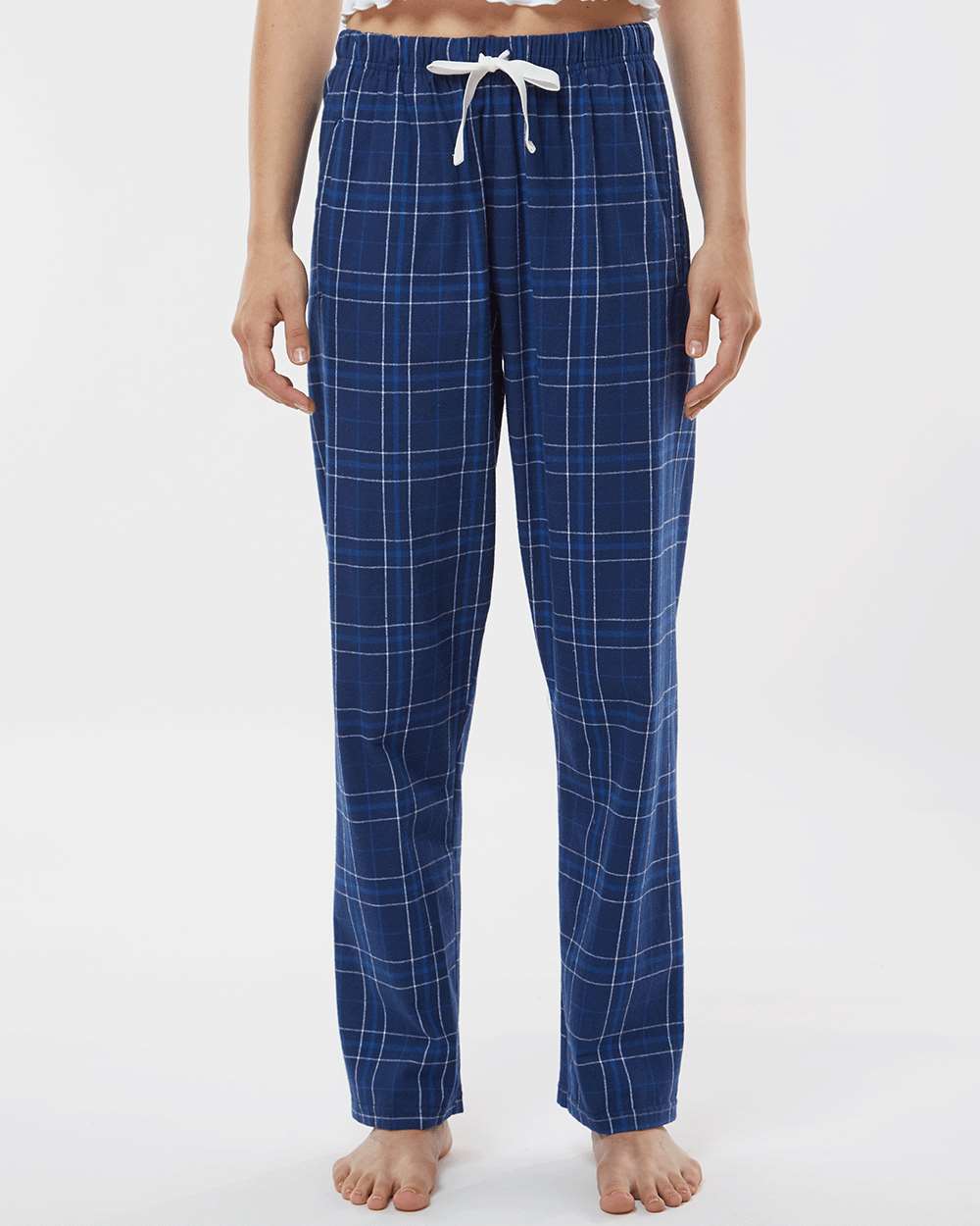 Women's Haley Flannel Pants - OnModelFront - B14603151 - Navy Field Day Plaid