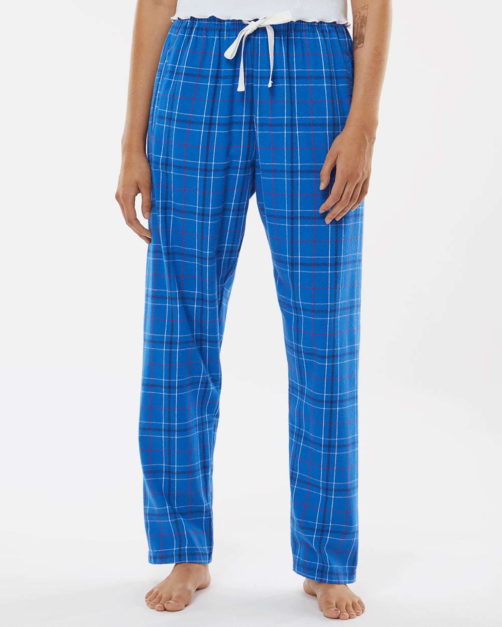 Women's Haley Flannel Pants - OnModelFront - B14603263 - Royal Field Day Plaid