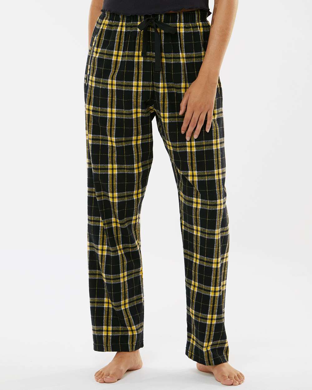 Women's Haley Flannel Pants - OnModelFront - B14603281 - Black/ Gold