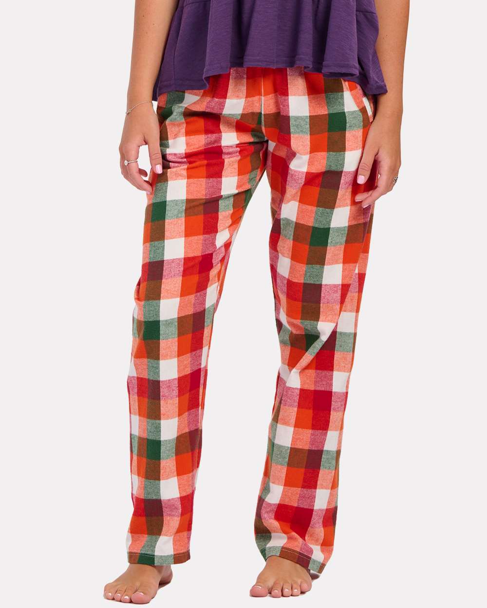 Women's Haley Flannel Pants - OnModelFront - B14603401 - Autumn Buffalo Check