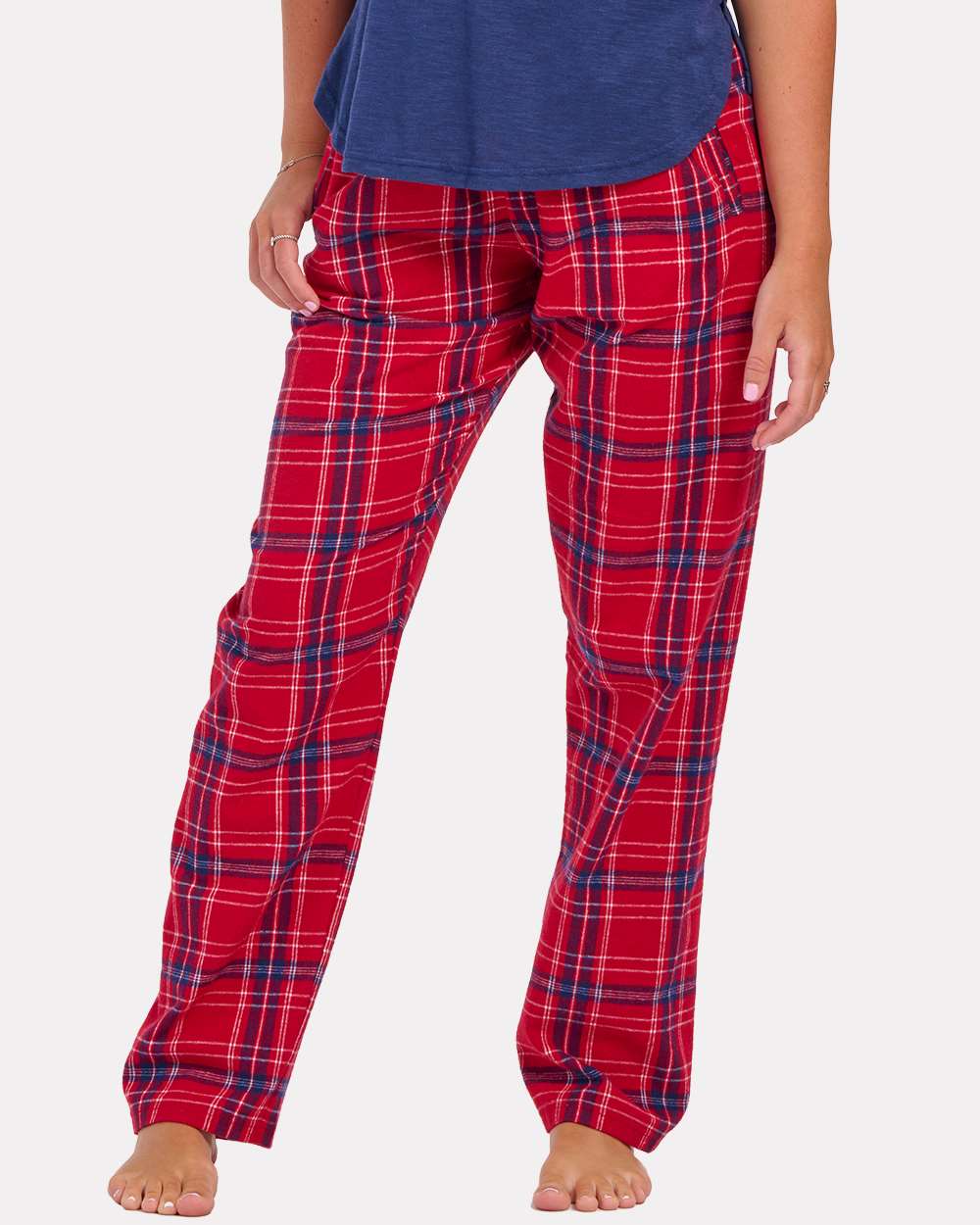Women's Haley Flannel Pants - OnModelFront - B14603411 - Brick Red Kingston