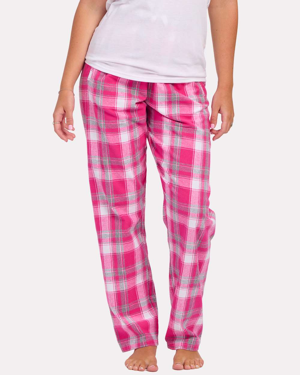 Women's Haley Flannel Pants - OnModelFront - B14603491 - Pink Sophia Plaid