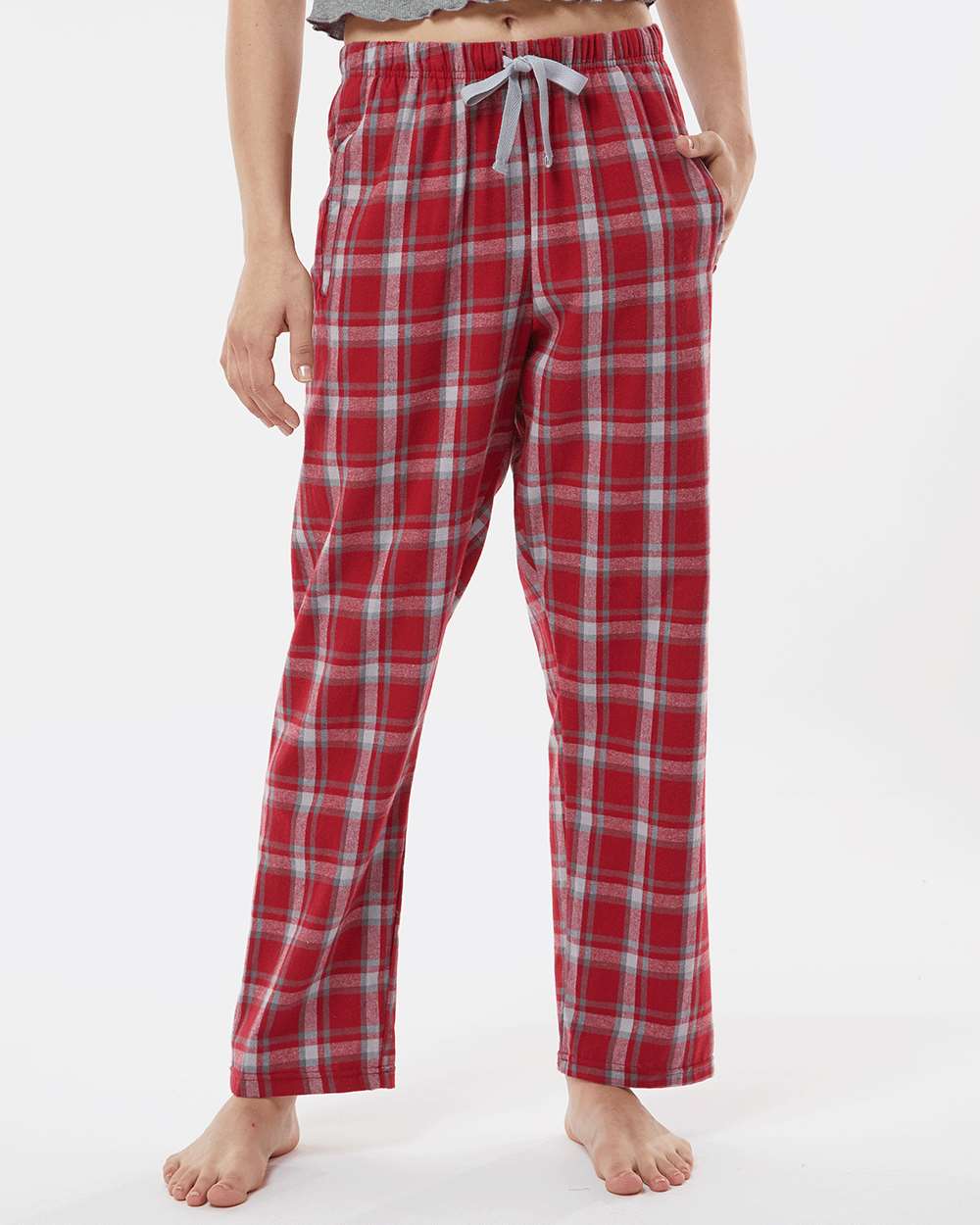 Women's Haley Flannel Pants - OnModelFront - B14603531 - Heritage Garnet Plaid