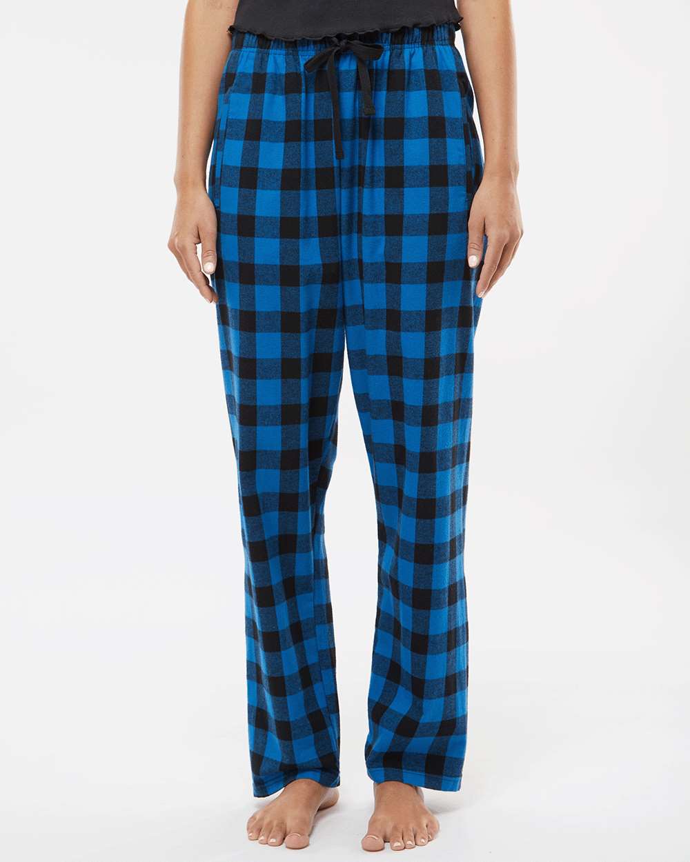 Women's Haley Flannel Pants - OnModelFront - B14603651 - Royal/ Black Buffalo