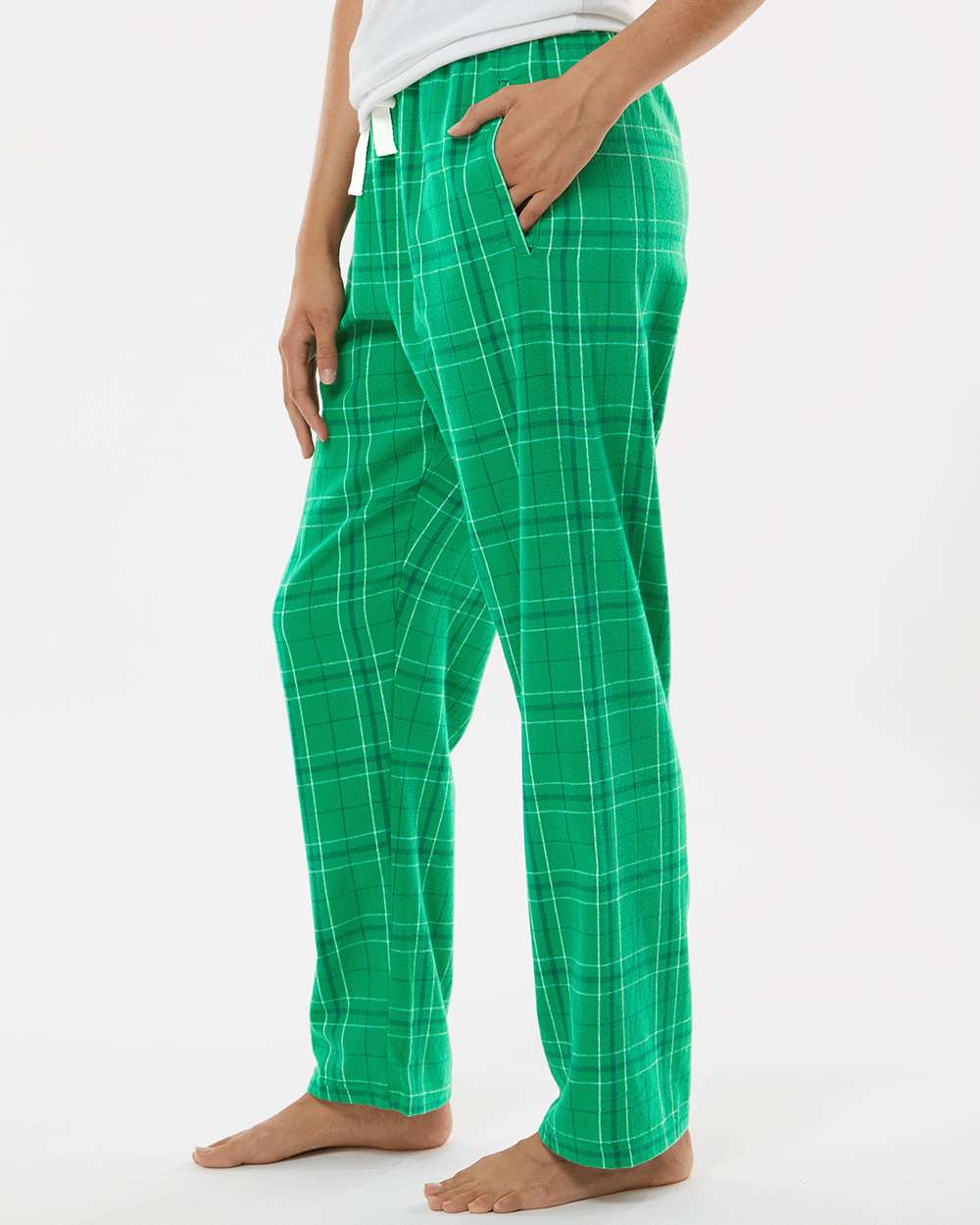 Women's Haley Flannel Pants - OnModelSide - B14603171 - Kelly Field Day Plaid