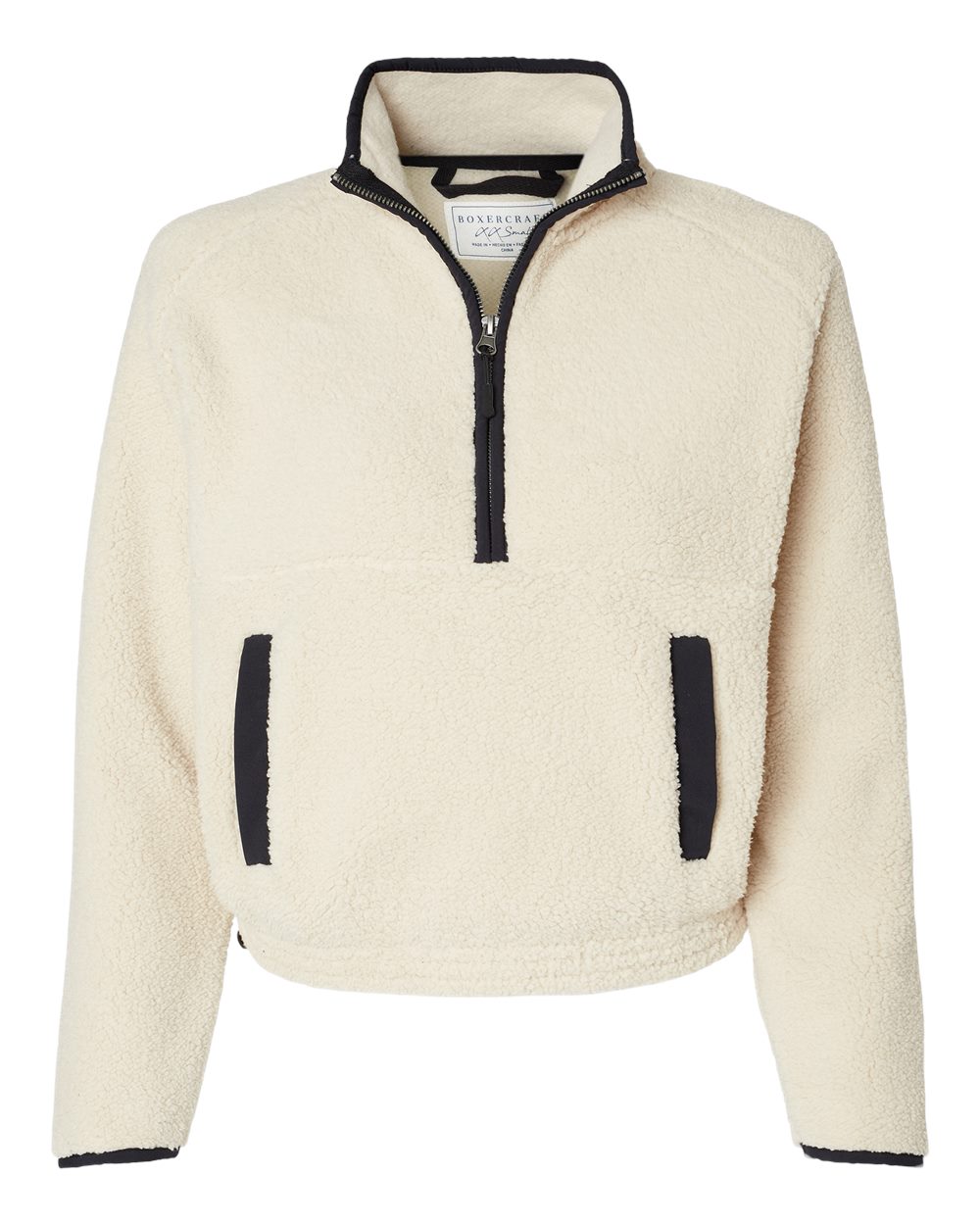 Women's Everest Half-Zip Pullover - Front - B14903241 - Natural/ Black