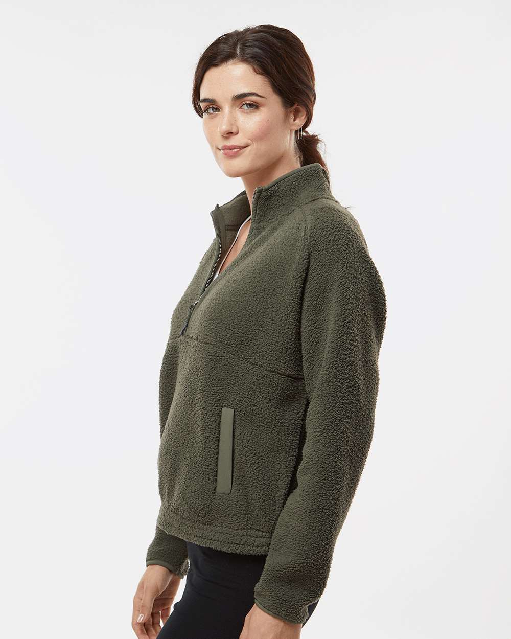 Women's Everest Half-Zip Pullover - OnModelSide - B14903541 - Olive