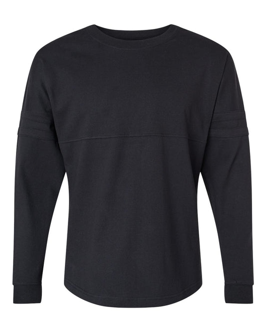 Women's Pom Pom Long Sleeve Jersey T-Shirt - Front - B18603502 - Black