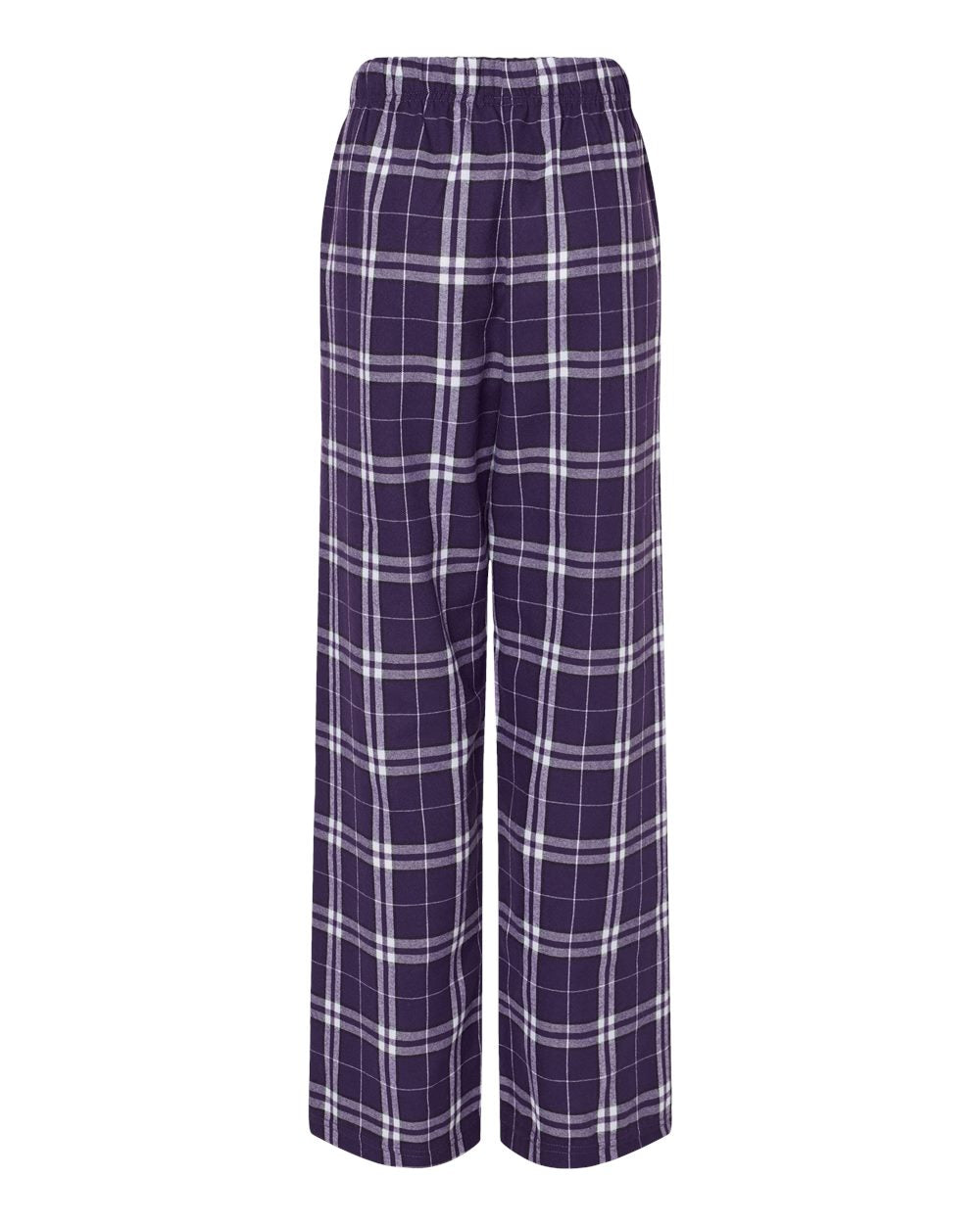 Youth Flannel Pants - Back - B20603153 - Purple/ White Plaid