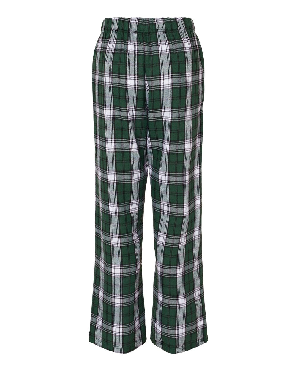 Youth Flannel Pants - Back - B20603923 - Green/ White Plaid