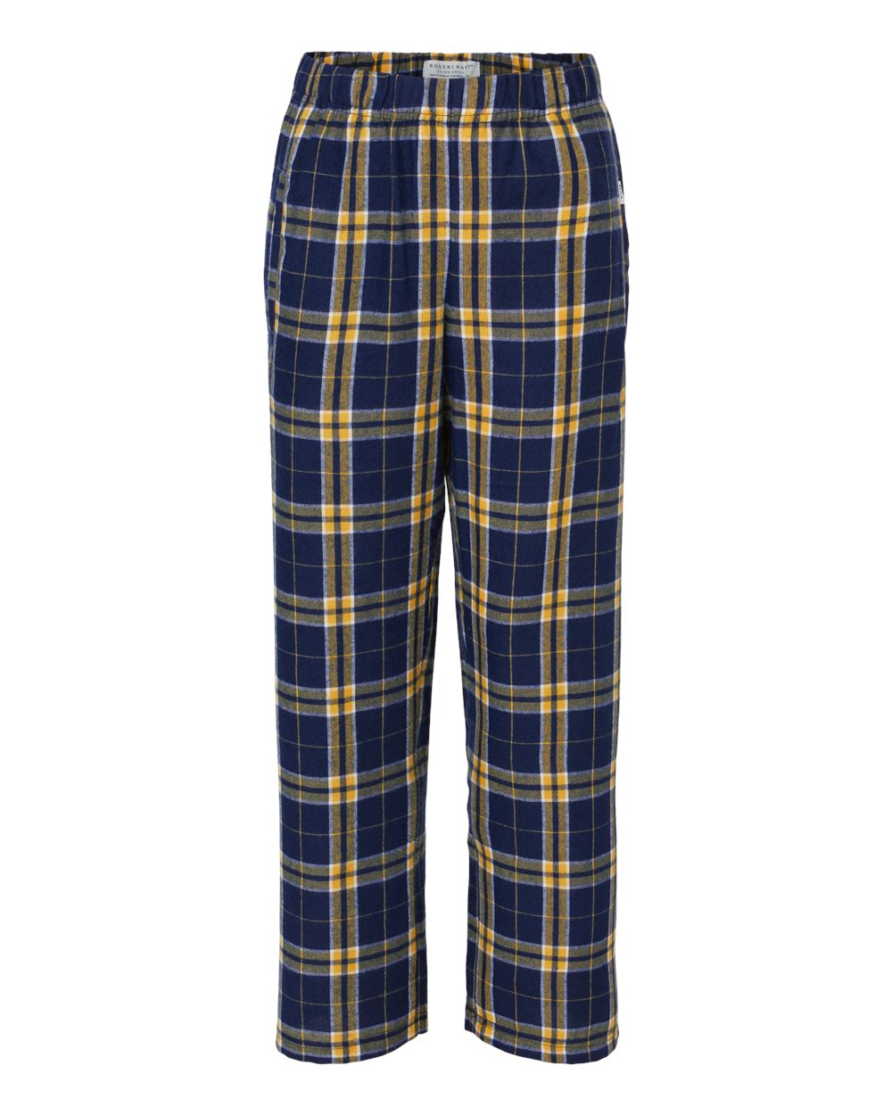 Youth Flannel Pants - Front - B20603143 - Navy/ Gold