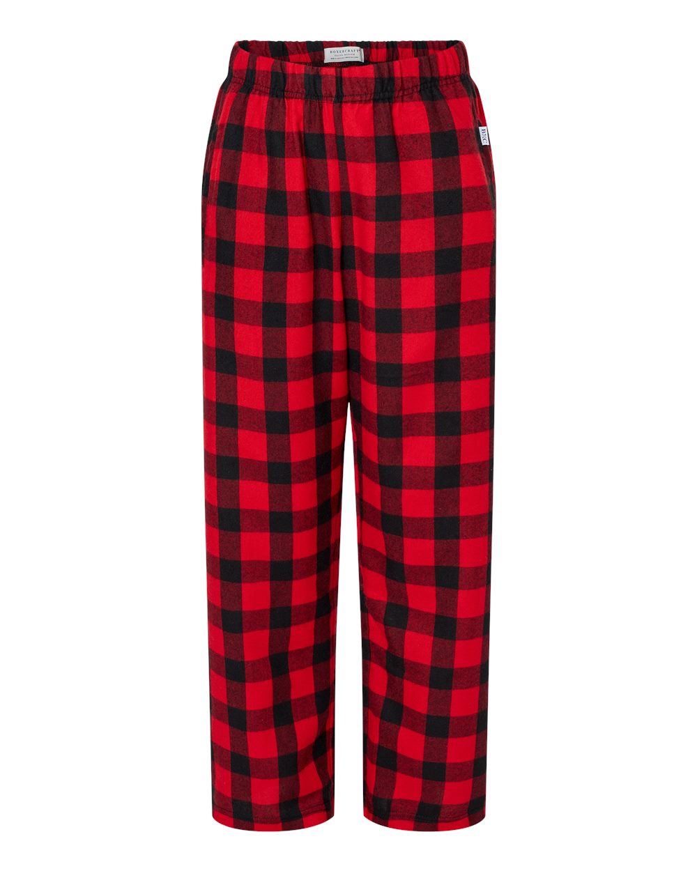 Youth Flannel Pants - Front - B20603183 - Red/ Black Buffalo