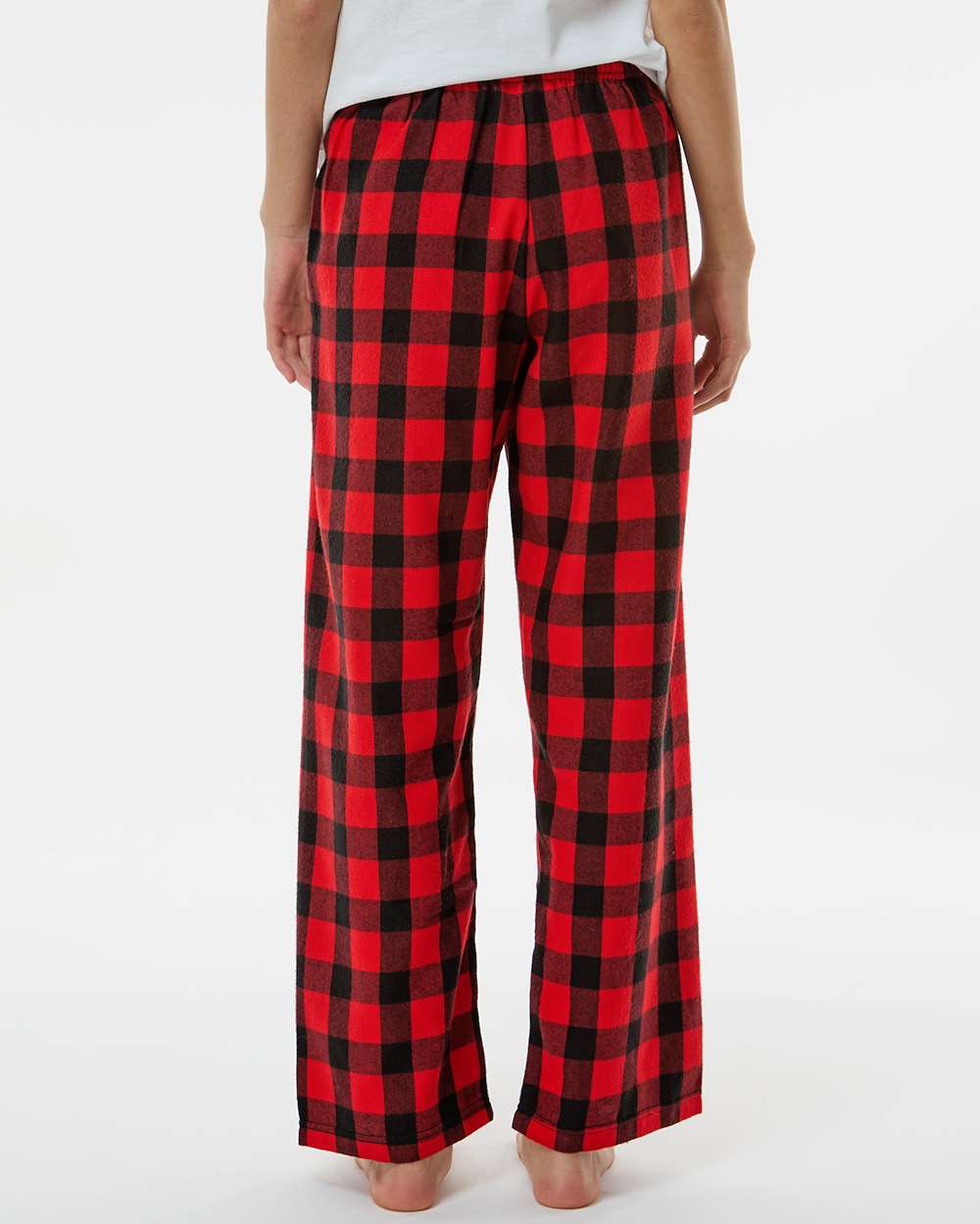 Youth Flannel Pants - OnModelBack - B20603183 - Red/ Black Buffalo