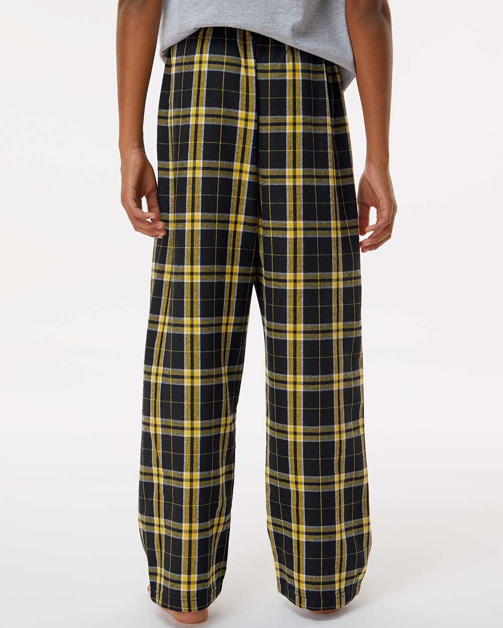 Youth Flannel Pants - OnModelBack - B20603283 - Black/ Gold