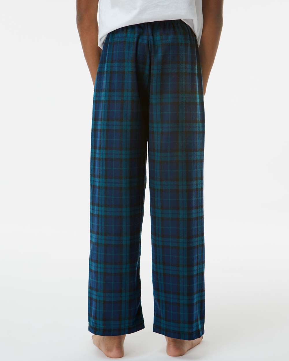 Youth Flannel Pants - OnModelBack - B20603393 - Scottish Tartan Plaid