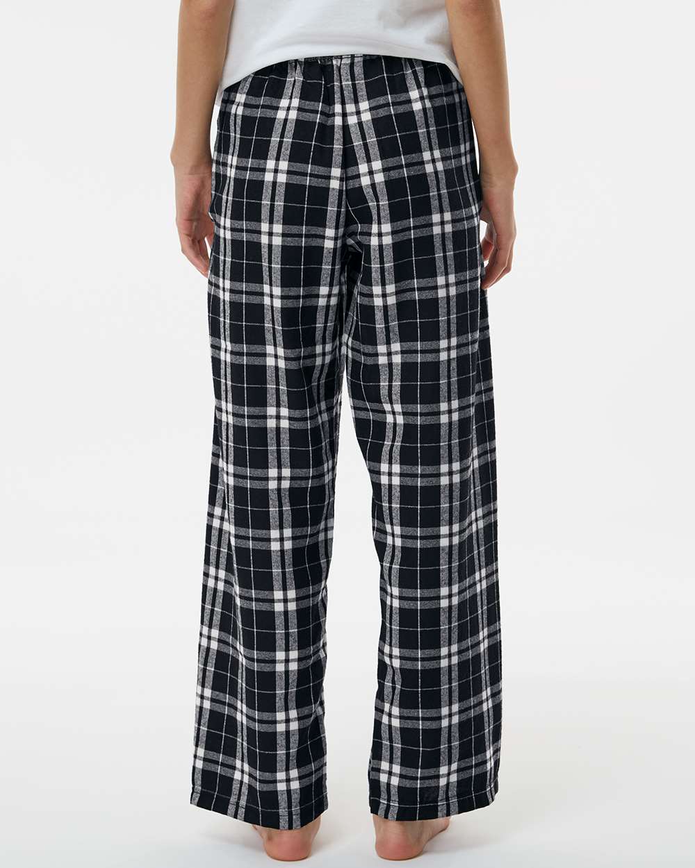 Youth Flannel Pants - OnModelBack - B20603933 - Black/ White