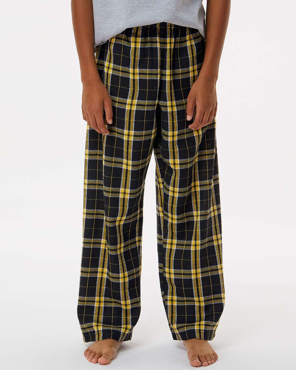 Youth Flannel Pants - OnModelFront - B20603283 - Black/ Gold