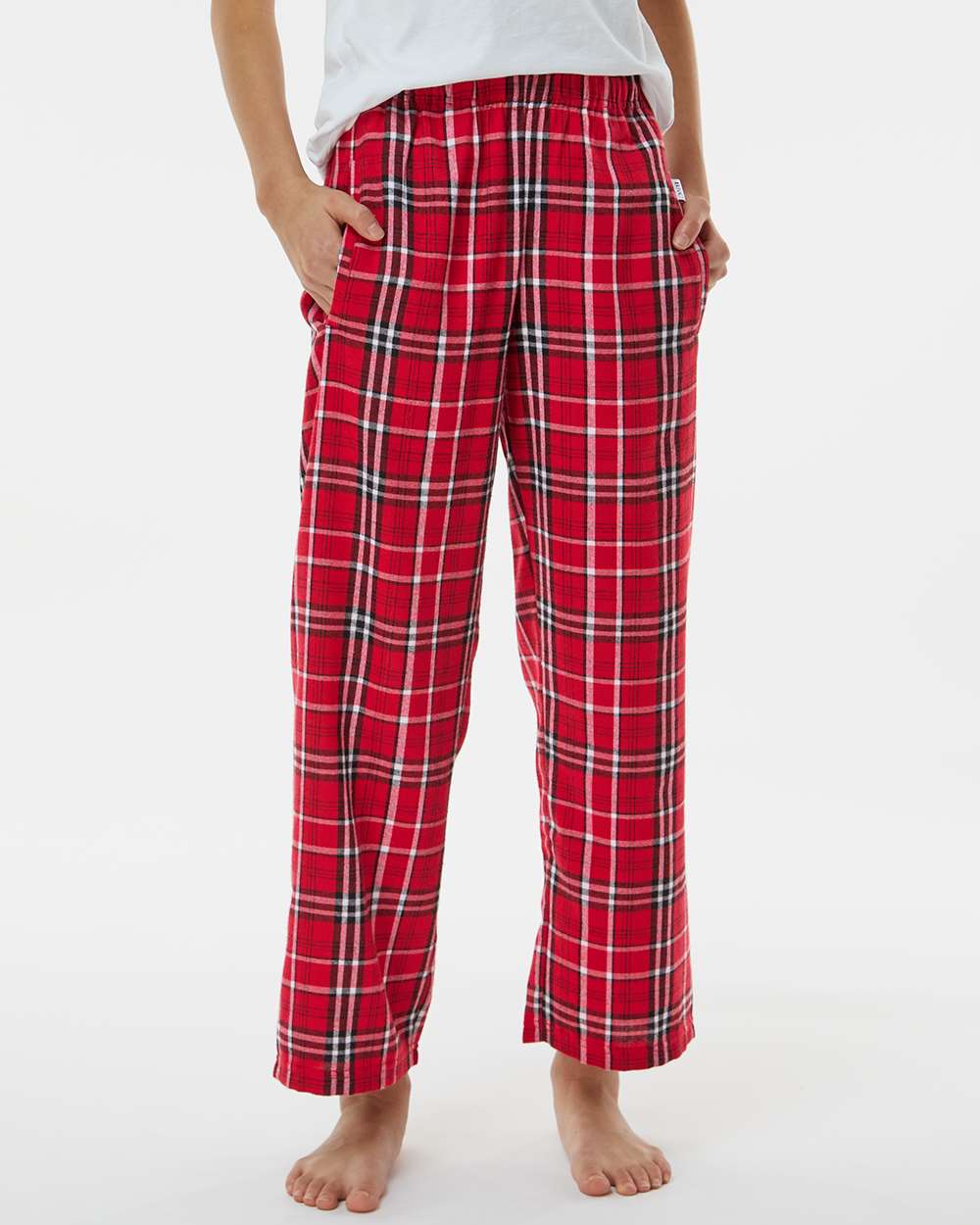 Youth Flannel Pants - OnModelFront - B20603913 - Red/ White