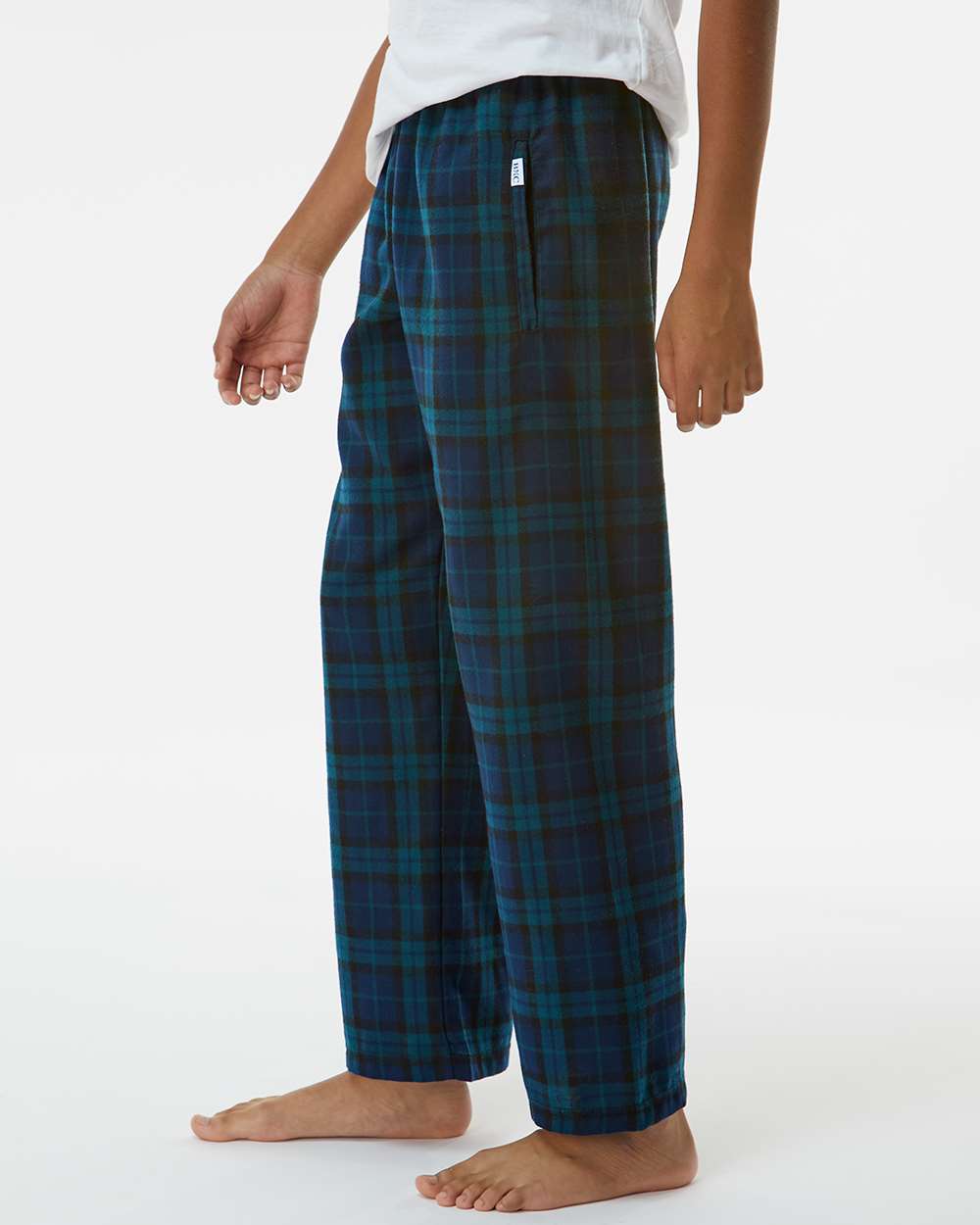 Youth Flannel Pants - OnModelSide - B20603393 - Scottish Tartan Plaid