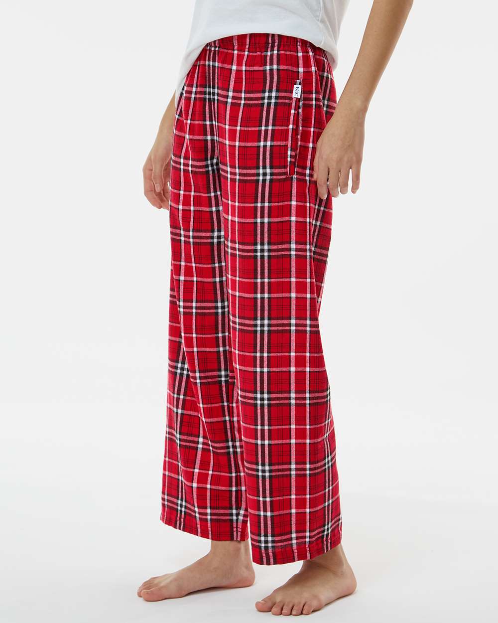 Youth Flannel Pants - OnModelSide - B20603913 - Red/ White