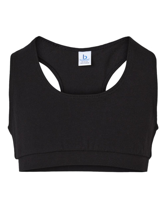 Girls Sports Bra - Front - B40903503 - Black