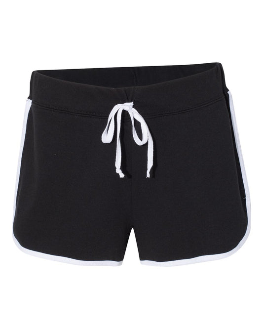 Women’s Relay Shorts - Front - B50703502 - Black/ White