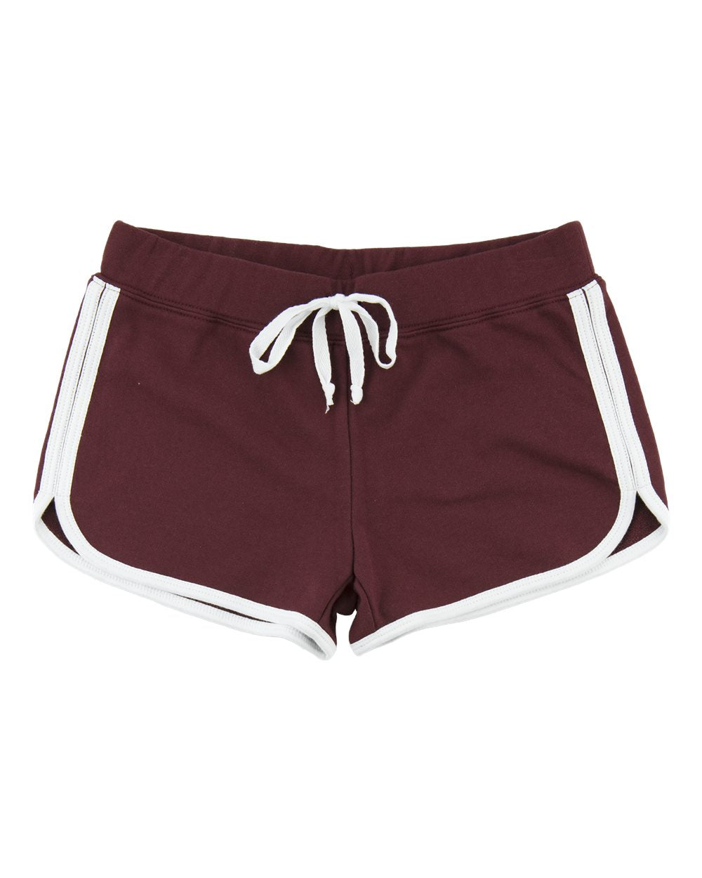 Women’s Relay Shorts - Front - B50703537 - Maroon/ White