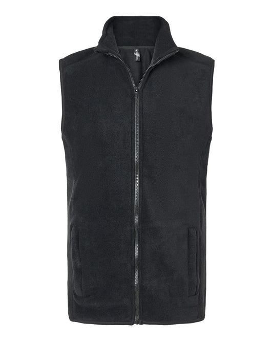 Men's Polar Fleece Vest - Front - B15986503 - Black