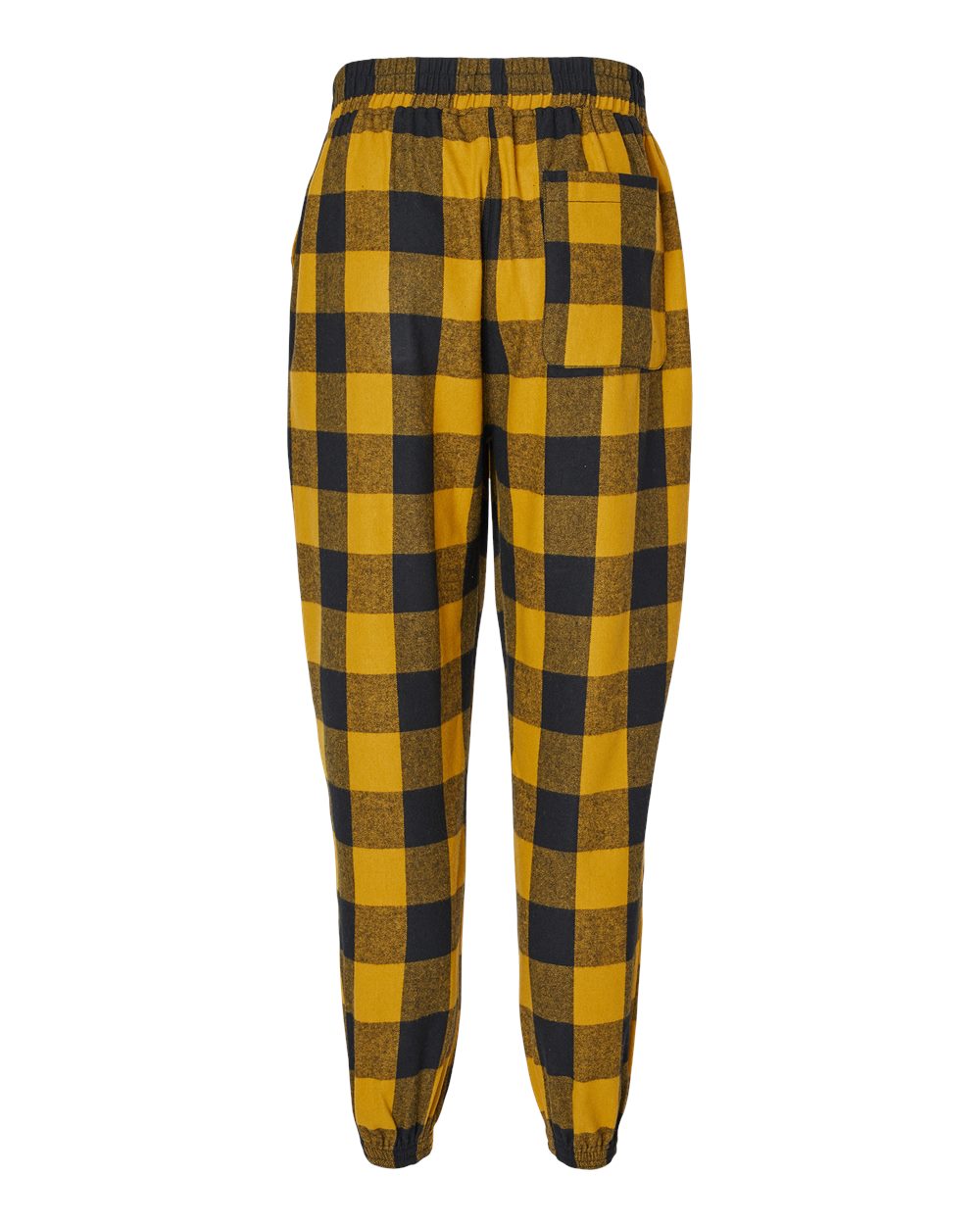 Unisex Flannel Joggers - Back - B16886122 - Gold/ Black