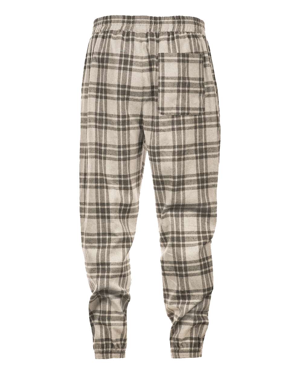 Unisex Flannel Joggers - Back - B16886352 - Grey/ Steel 