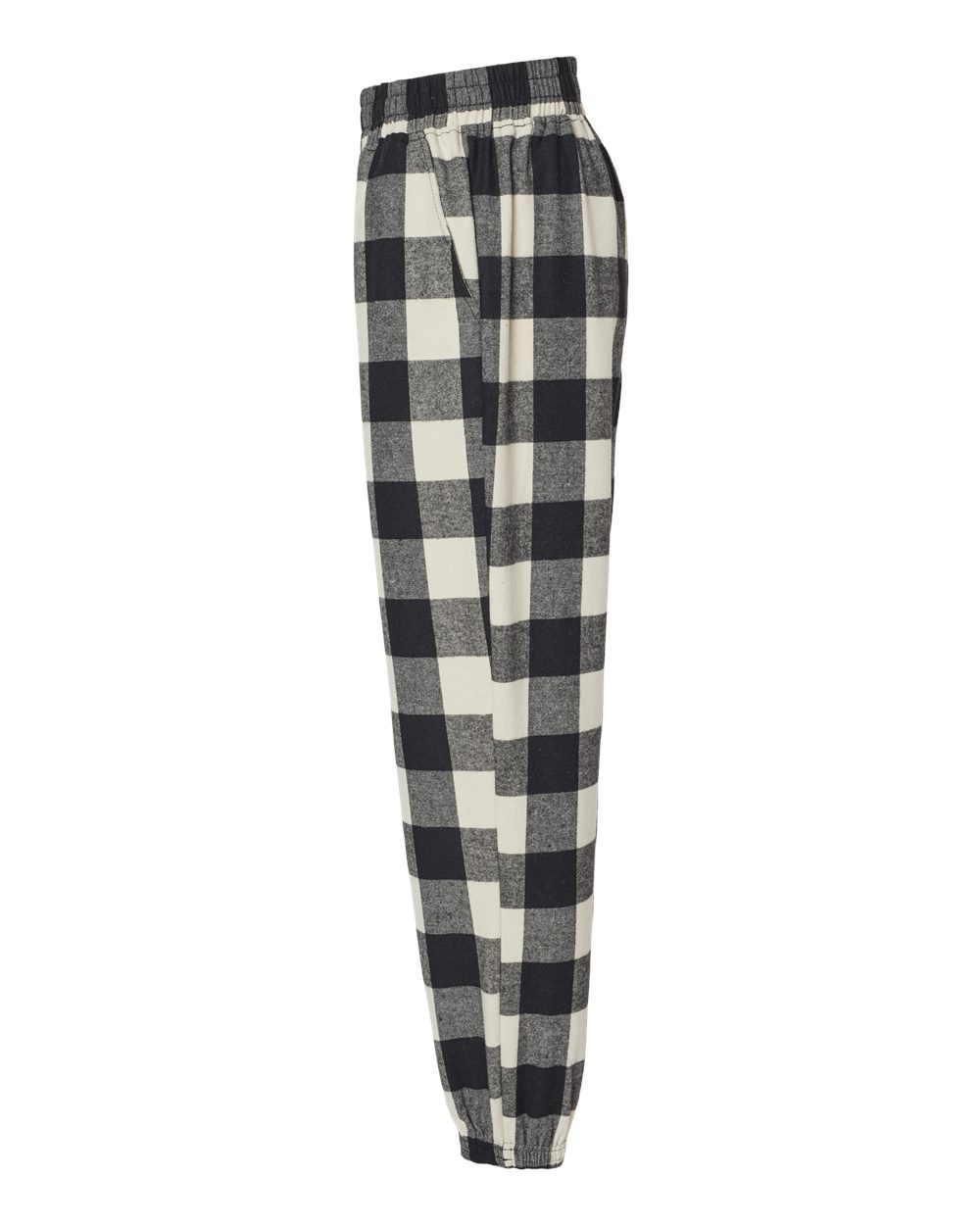 Unisex Flannel Joggers - DirectSide - B16886242 - Ecru/ Black