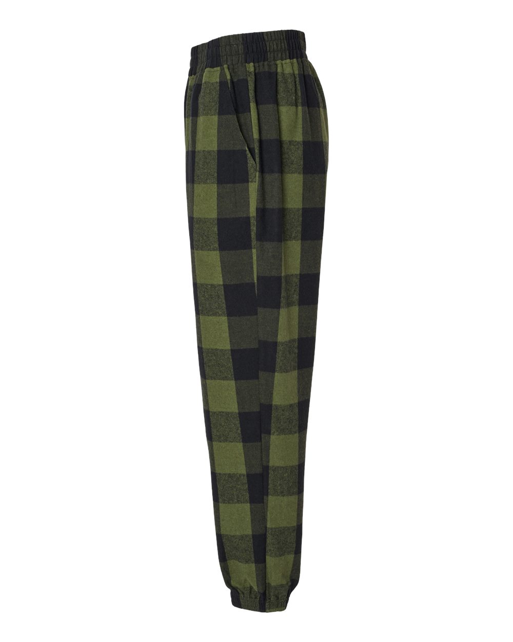 Unisex Flannel Joggers - DirectSide - B16886542 - Army/ Black