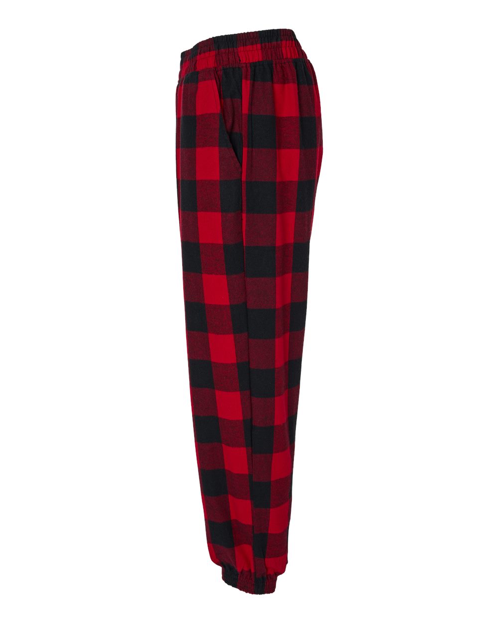 Unisex Flannel Joggers - DirectSide - B16886722 - Red/ Black