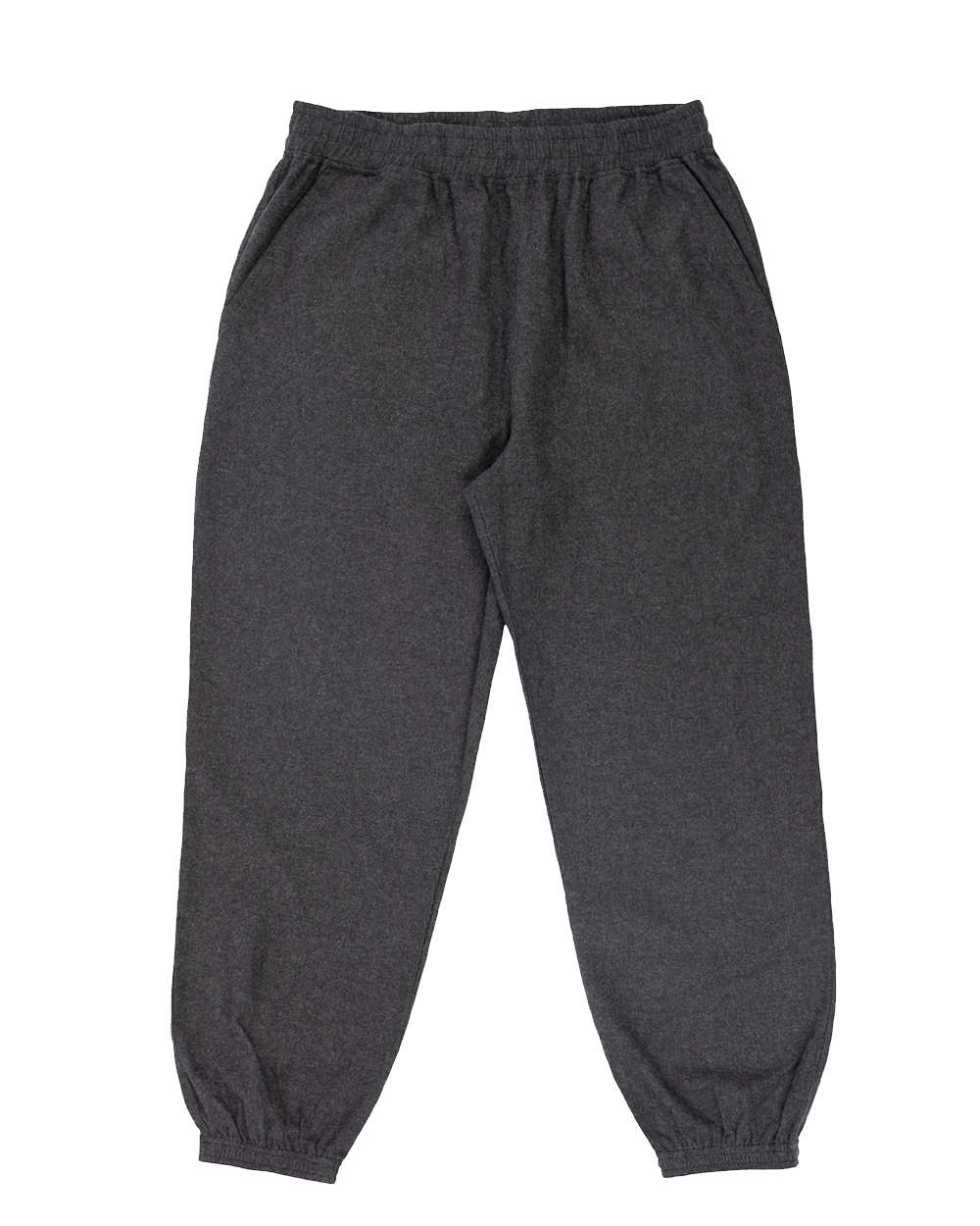 Unisex Flannel Joggers - Front - B16886092 - Heather Charcoal