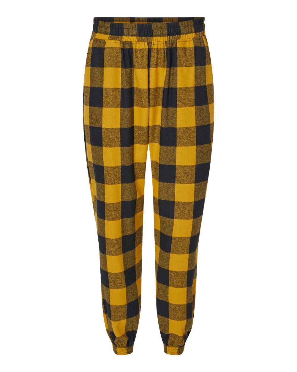 Unisex Flannel Joggers - Front - B16886122 - Gold/ Black