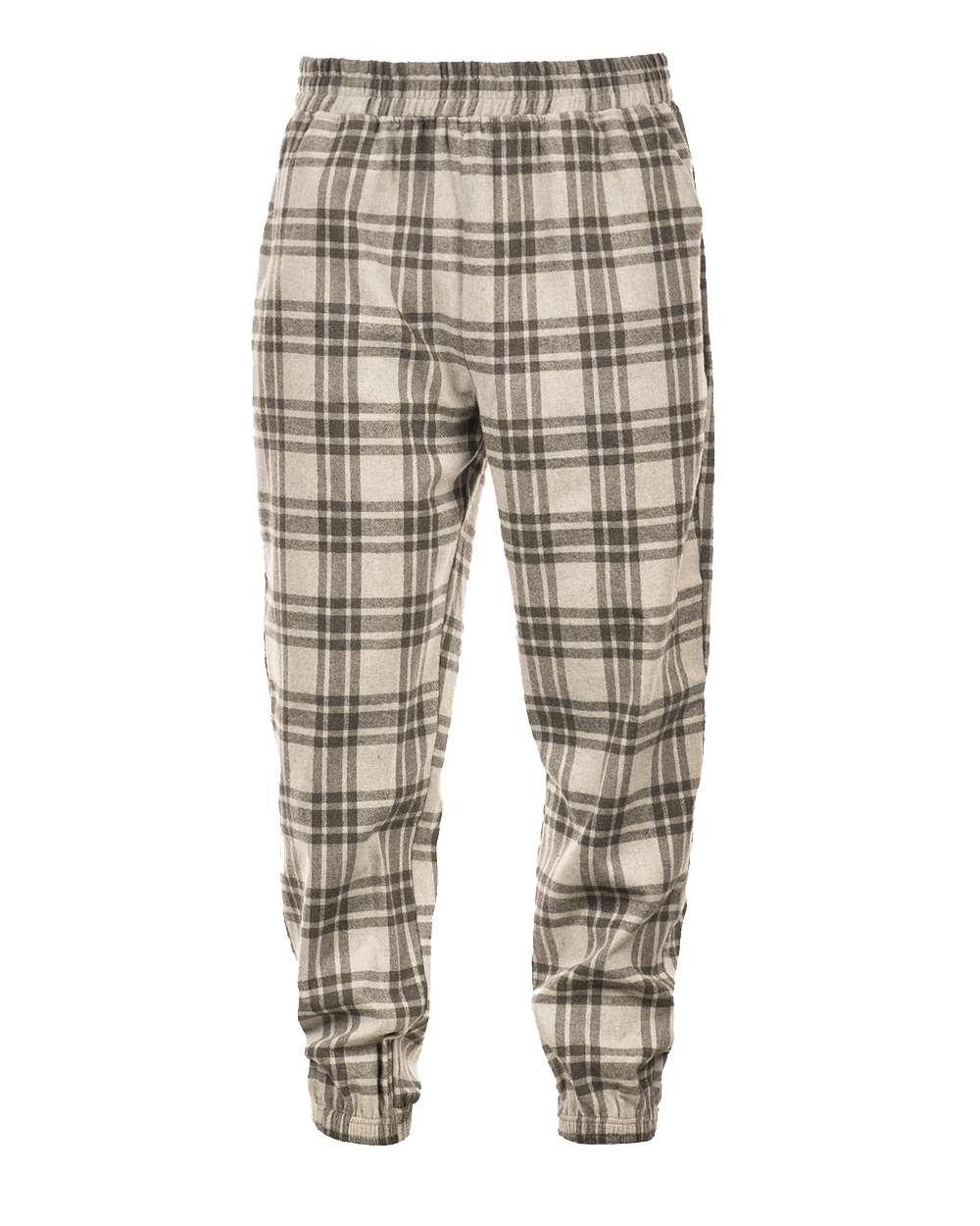 Unisex Flannel Joggers - Front - B16886352 - Grey/ Steel 