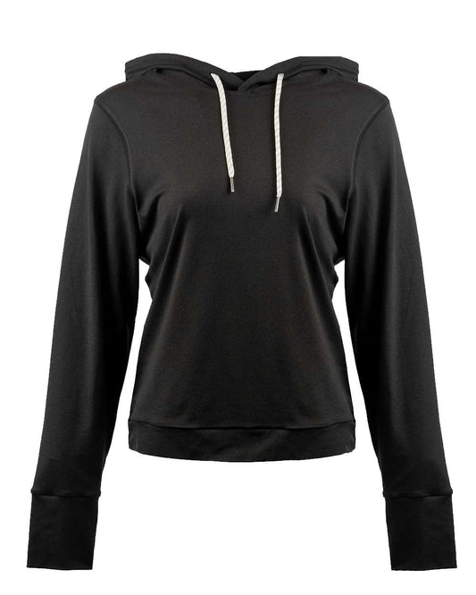 Women's Dawn to Dusk Hooded Pullover - Front - B00586502 - Heather Black