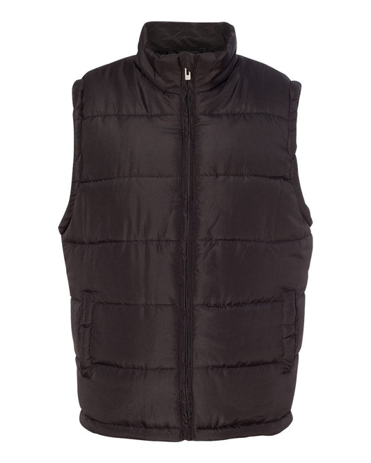 Men's Puffer Vest - Front - B20586503 - Black