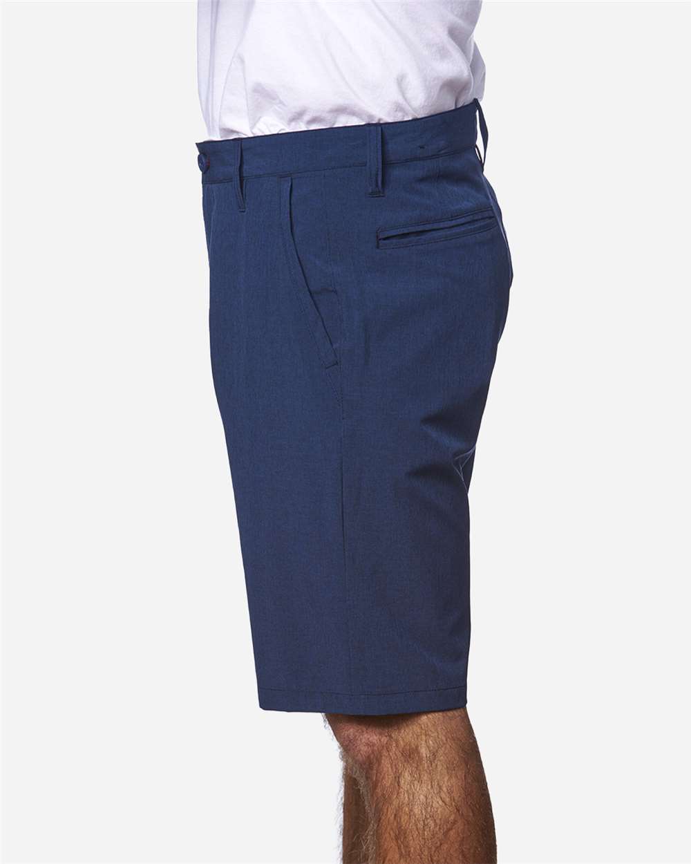 Men's Hybrid Stretch Shorts - OnModelSide - B13286650 - Navy Heather
