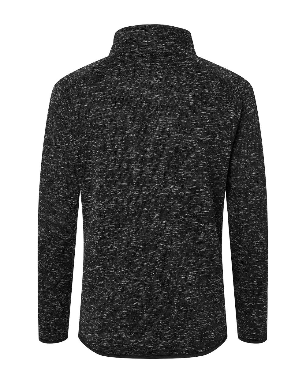 Women's Sweater Knit Jacket - Back - B18886503 - Heather Black