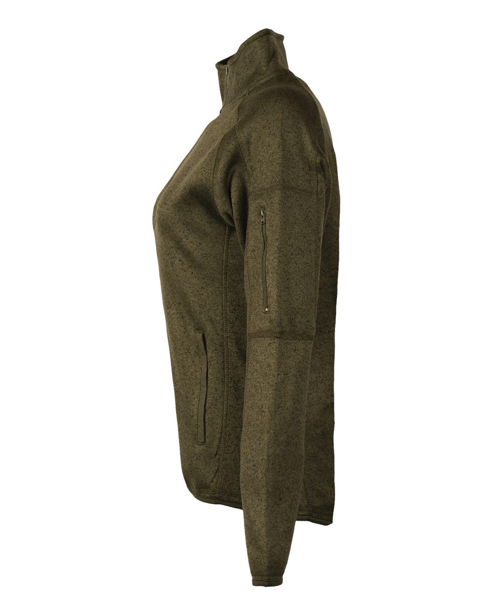 Women's Sweater Knit Jacket - DirectSide - B18886543 - Military Green