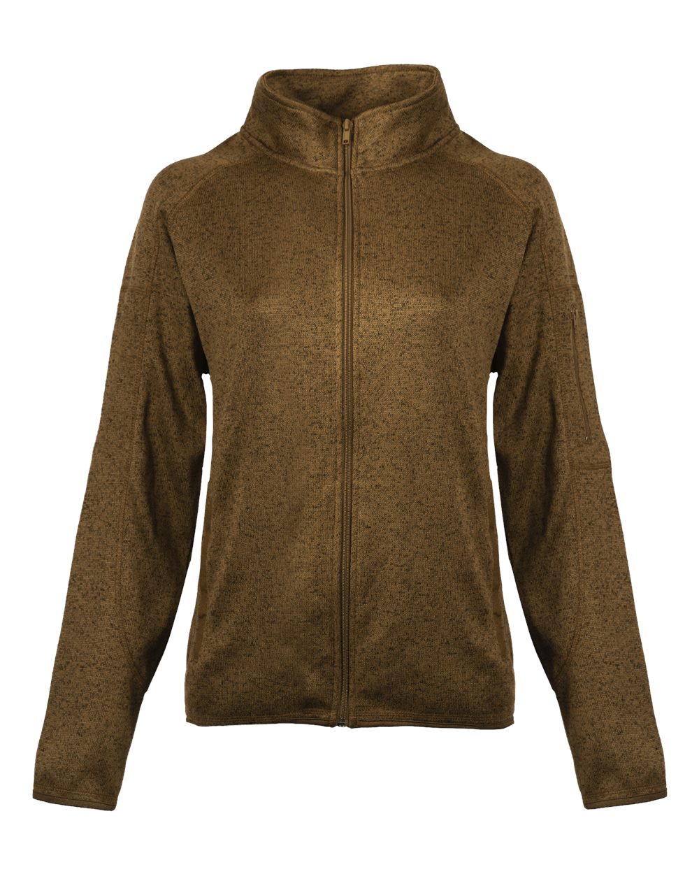 Women's Sweater Knit Jacket - Front - B18886553 - Coyote