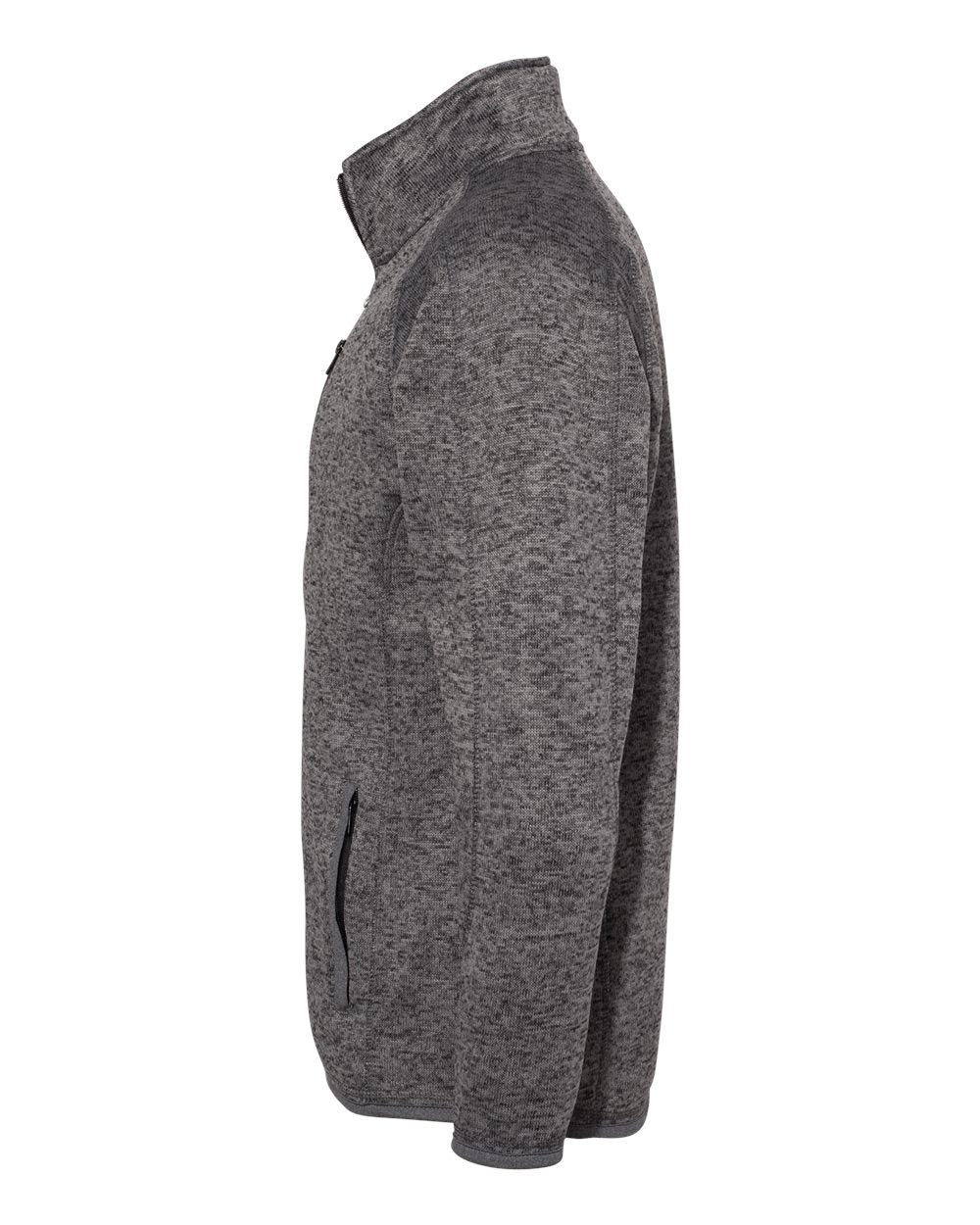 Men's Sweater Knit Jacket - DirectSide - B01086093 - Heather Charcoal